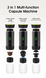 Portable Espresso Coffee Maker 3-in-1 for Car & Home Camping Travel