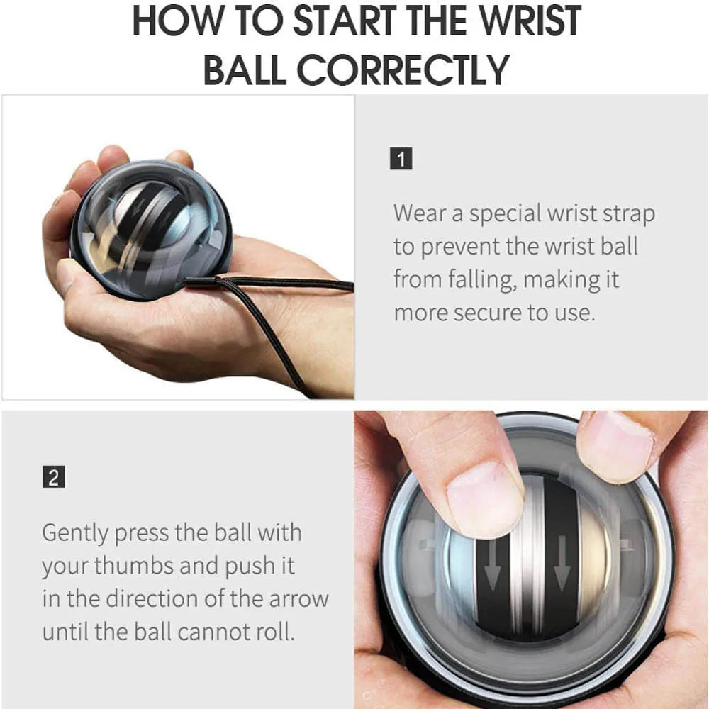 Wrist Power Gyroscopic Grip Ball Strengthener for Home Fitness