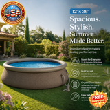 12' x 36" Quickset Round Above Ground Pool with Pump and Filter