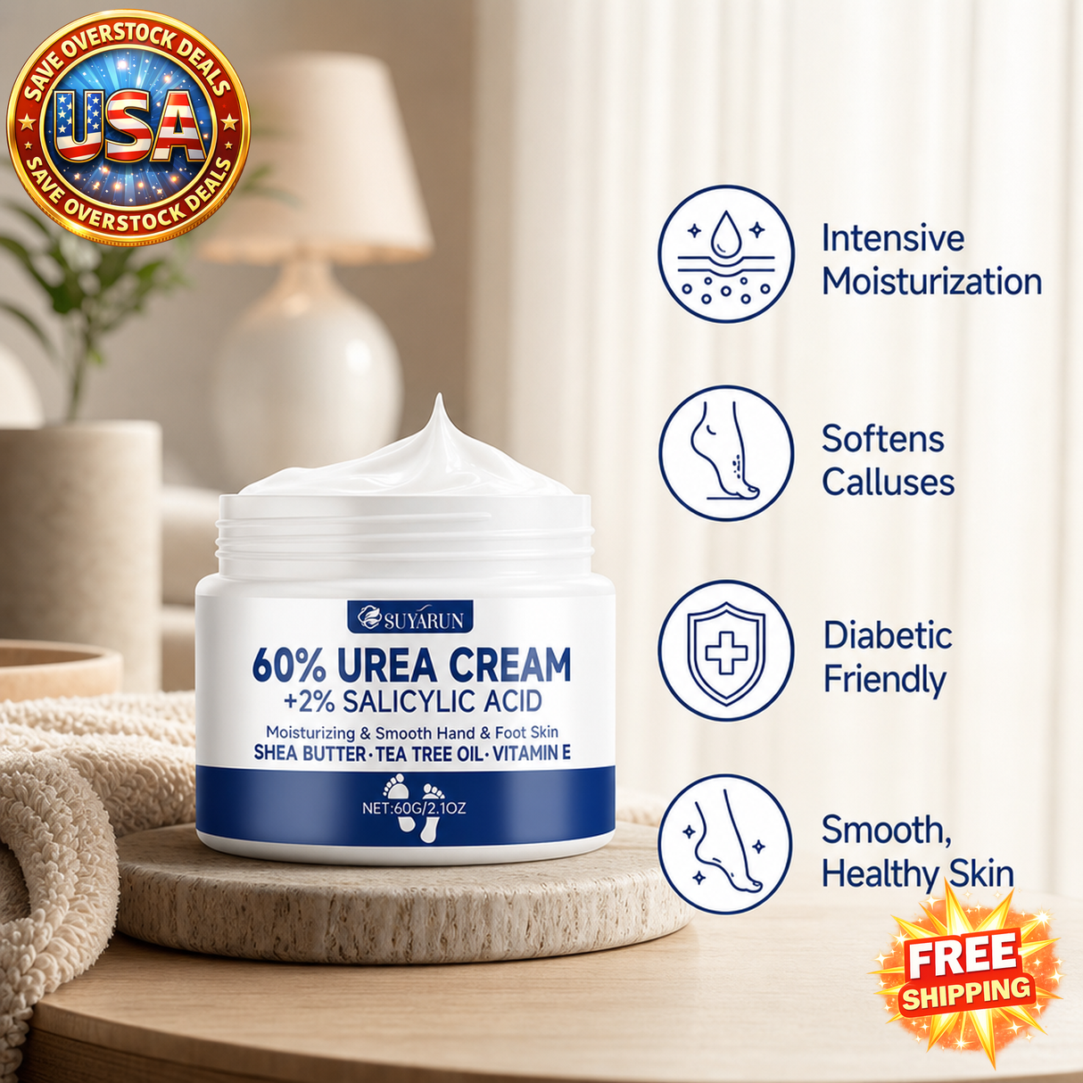 Urea Foot Cream for Cracked Heels & Dry Skin