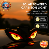 Solar Powered Car Neon Light - USB Rechargeable DEMON EYE