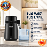 4L Pure Water Distiller, 750W, Stainless Steel, Countertop