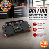 Rolling Knee Protection Pad with Wheels and Tool Tray