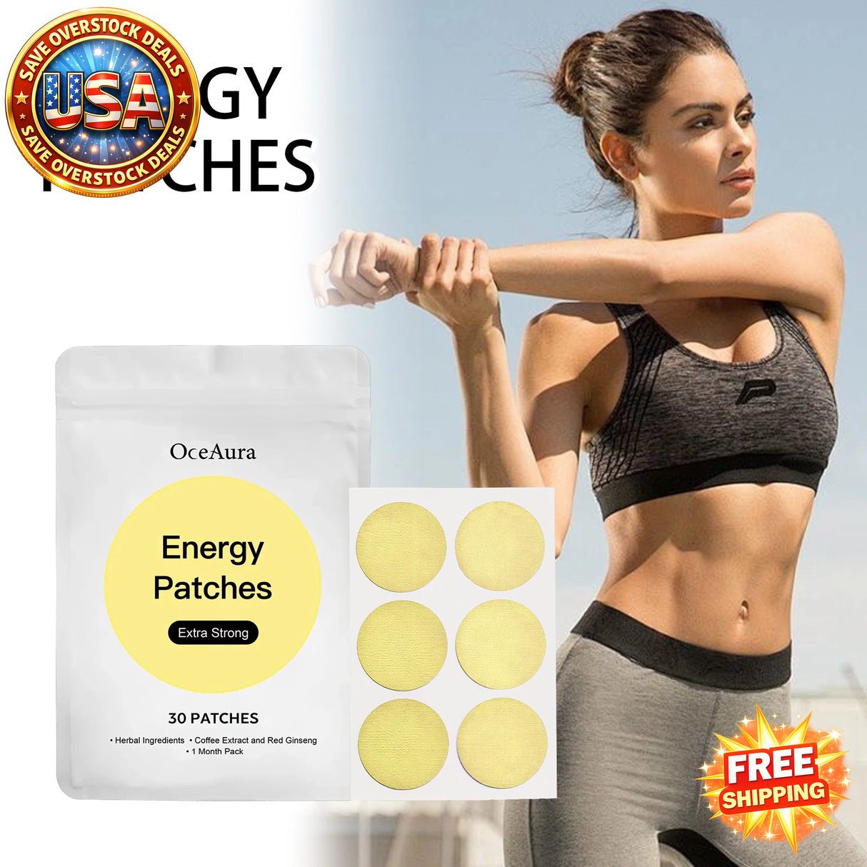Yellow Body Care Patches for Men & Women - 30 Count Daily Comfort