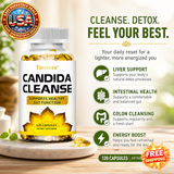 Candida Cleanse Capsules for Liver and Intestinal Health, 120 Count