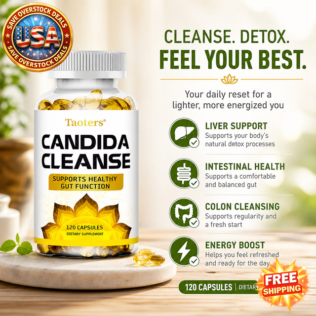 Candida Cleanse Capsules for Liver and Intestinal Health, 120 Count