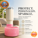 Glitter Cup Sleeves for Stanley Tumblers - Silicone Coaster Cover