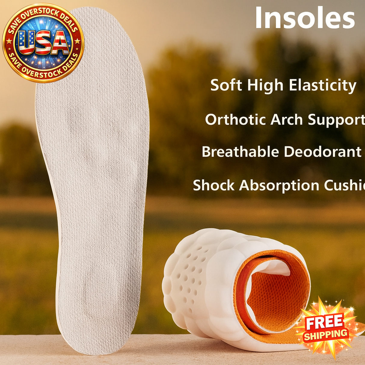 Latex Sport Insoles Orthotic Arch Support Cushion Pads for Shoes