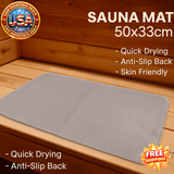 Sauna Mat Set 50x33cm 2pcs Water Absorbent Heat Insulation Cushion