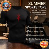 Men's Quick Dry Compression Shirt Short Sleeve Gym Workout T-Shirt