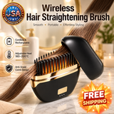 Wireless Mini Hair Straightener Brush, Rechargeable for Travel Gift