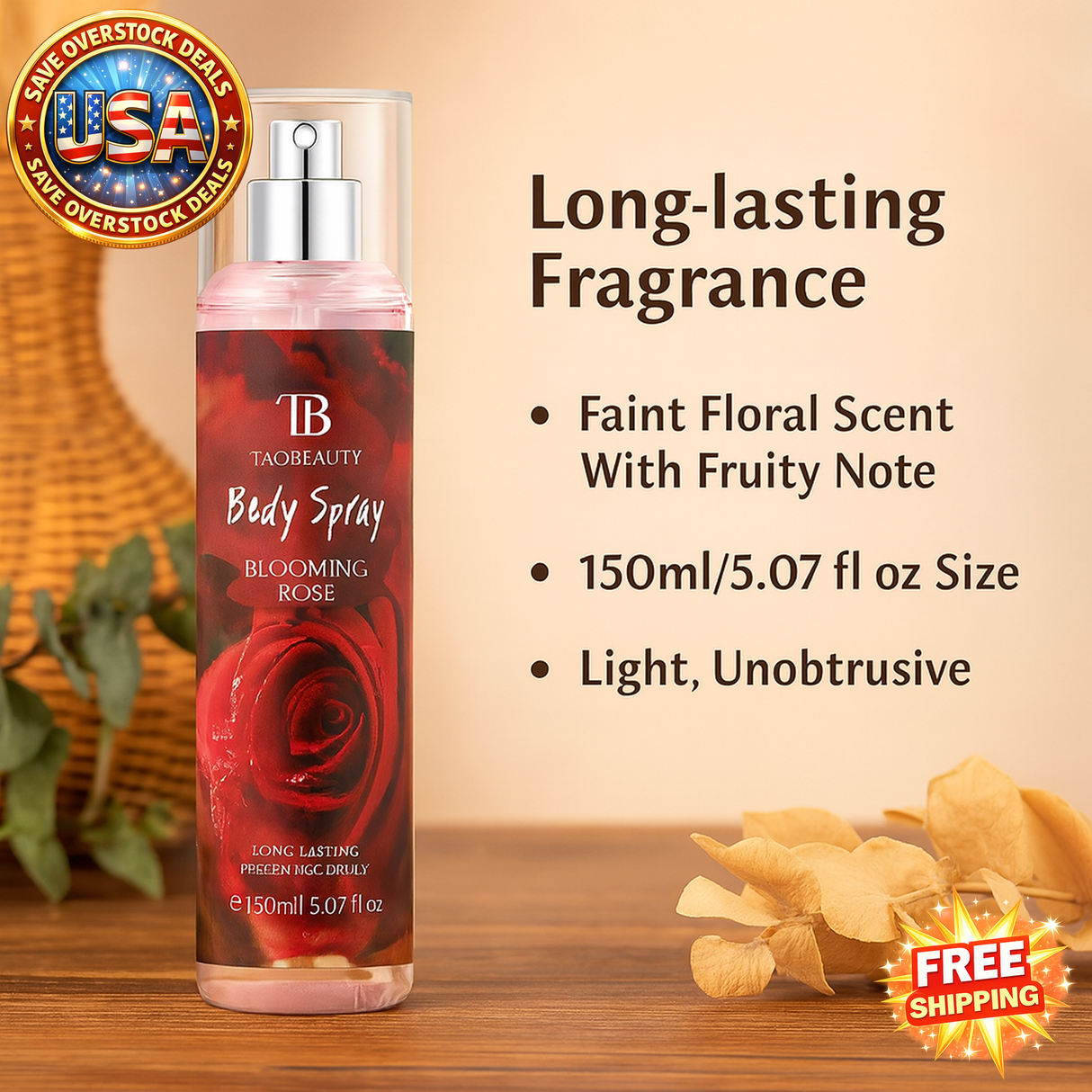 Floral Fruity Body Spray - Long-Lasting Fragrance - Alcohol-Free 200ml