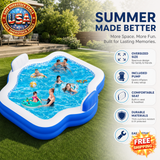 Inflatable Swimming Pool for Adults with Pump, 121 x 90 x 22