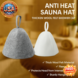 Anti Heat Sauna Hat Wool Felt Shower Cap Towel Drying Bath Accessory
