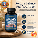 Cortisol Support Supplement with Magnesium for Relaxation