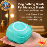 Dog Bathing Brush Silicone Shampoo Dispenser for Dogs and Cats Grooming Tool