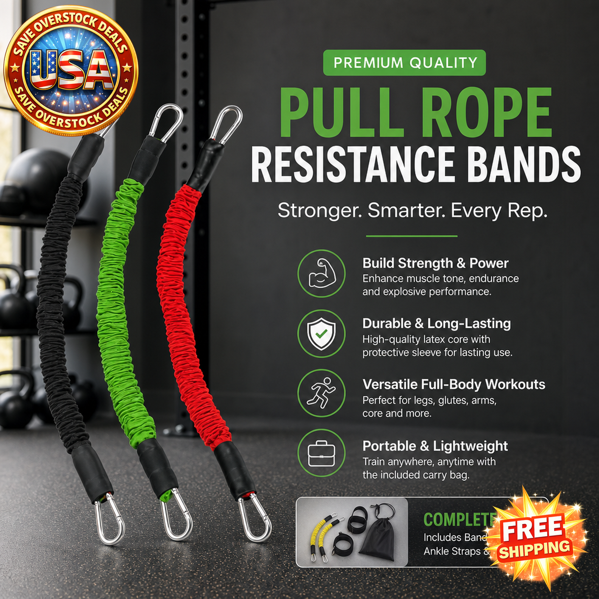 Gym Rubber Pull Rope Resistance Band for Fitness Training