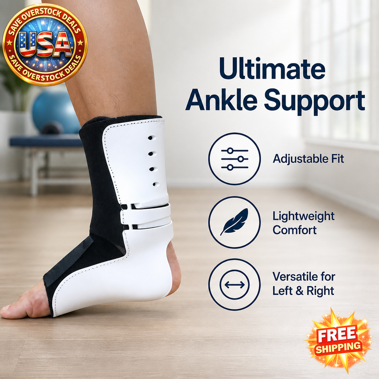 Adjustable Drop Foot Orthosis for Ankle Support & Rehabilitation