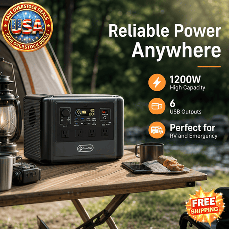 1200W Portable Power Station with Solar Generator