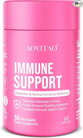 Immune Support Supplement Natural Herbal Cognitive Support Booster and Mushroom with Lion's Mane, Reishi Supplement for Memory Cognitive