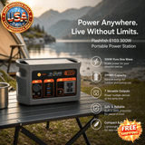 300W Portable Power Station, 179.2Wh, Solar Generator