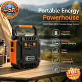 200W Portable Power Station with AC Outlet and USB Ports