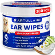Dog Ear Wipes for Dogs and Puppies, 100% Plant-Based, Unscented