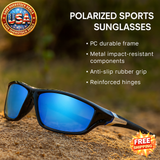 Polarized Sports Sunglasses for Cycling, Fishing, Running - Unisex Eyewear