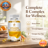 Vitamin B Complex Capsules with Resveratrol, 66 Count
