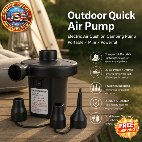 Portable Electric Air Pump for Camping and Inflatable Items