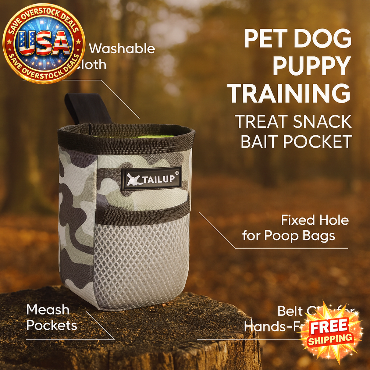 Dog Training Treat Pouch Bag | Snack Holder | Obedience & Agility Training