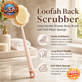 Loofah Back Scrubber with Long Handle for Skin Exfoliation