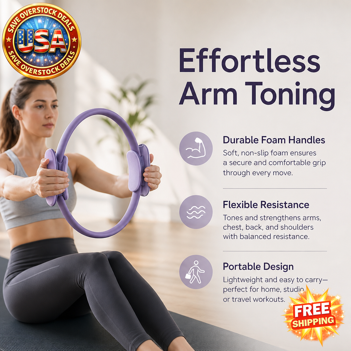 Pilates Ring Fitness Circle - Lightweight Resistance Equipment