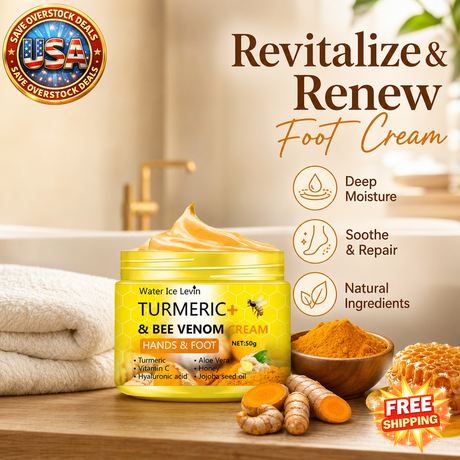 Turmeric Bee Venom Foot Cream for Cracked Skin Repair 50g