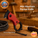 Mini Keychain Pocket Knife Stainless Steel EDC Tool Camping Fixed Blade