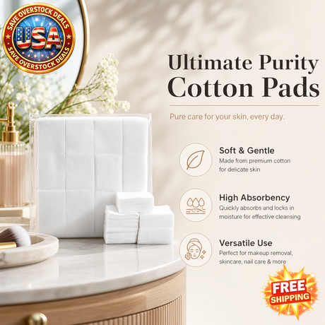 Facial Cotton Pads for Makeup Removal, 1200/2400pcs
